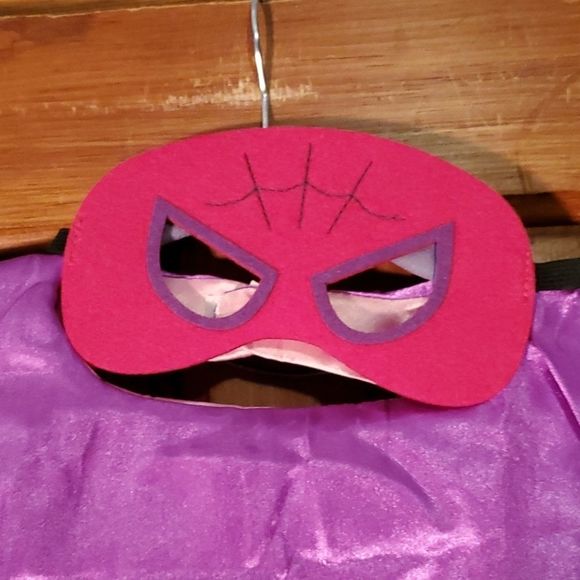 NEW SPIDERGIRL CAPE WITH MASK - Picture 2 of 2